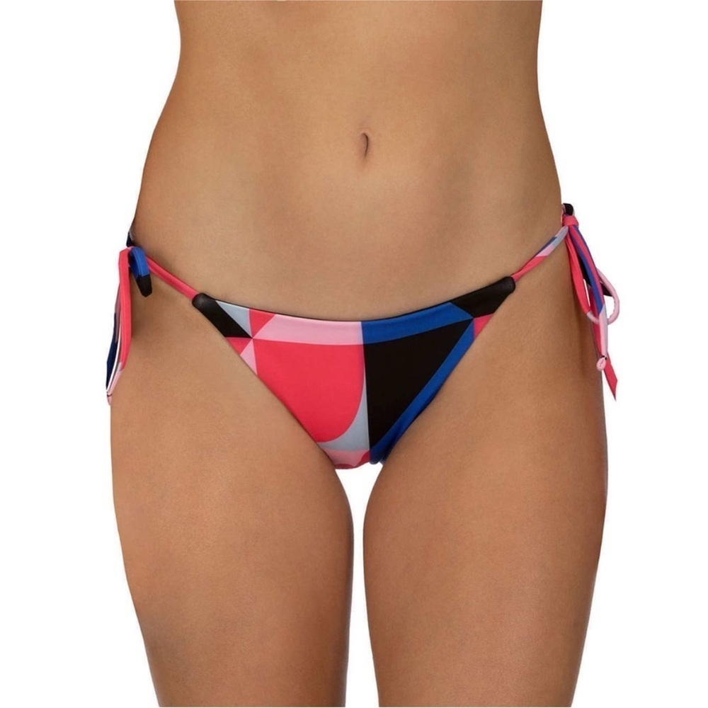 Hurley Women's Reversible Geo Tie Surf Swim Bottom XS in Red Orbit NWT 125 - Picture 2 of 9
